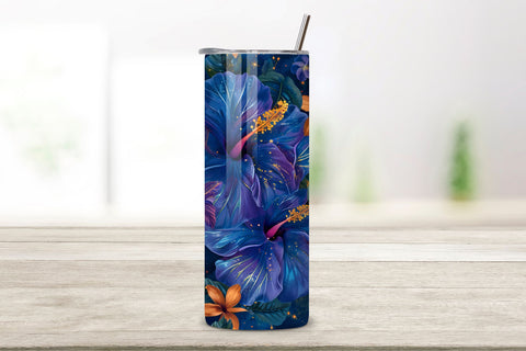 3D Celestial Night Garden Tumbler Wrap | Seamless Tumbler Sublimation FloridPrintables 