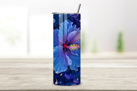 3D Celestial Night Garden Tumbler Wrap | Seamless Tumbler Sublimation FloridPrintables 