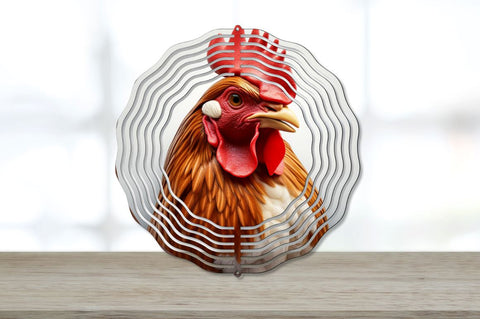3D Chicken Wind Spinner Sublimation Designs Bundle Sublimation Regulrcrative 