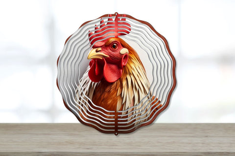3D Chicken Wind Spinner Sublimation Designs Bundle Sublimation Regulrcrative 