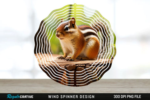 3D Chipmunk Wind Spinner Bundle Sublimation Regulrcrative 