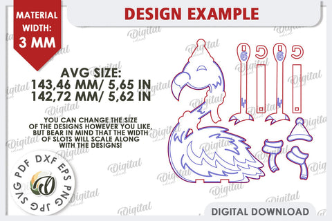 3D Christmas Animals Laser Cut Bundle. Christmas Decor SVG SVG Evgenyia Guschina 