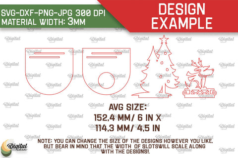 3D Christmas Candle Holder Laser Cut. Christmas Decor SVG SVG Evgenyia Guschina 