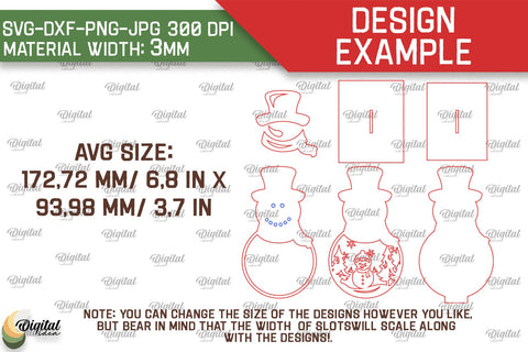 3D Christmas Characters decors Laser Cut Bundle. Xmas SVG SVG Evgenyia Guschina 