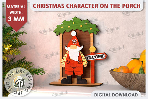 3D Christmas Characters LaserCut Bundle. Christmas Decor SVG SVG Evgenyia Guschina 