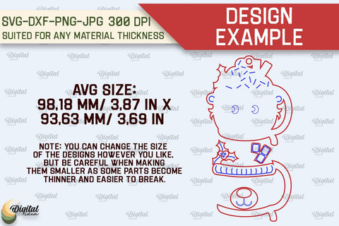 3D Christmas cocoa characters bundle Laser Cut. Ornament SVG SVG Evgenyia Guschina 