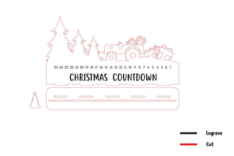 3D Christmas Countdown, Days Until Christmas Laser cut, Advent Calendar SVG zafrans studio 