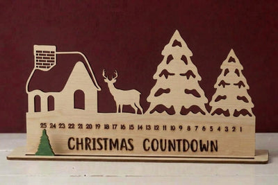 3D Christmas Countdown, Days Until Christmas Laser cut, Advent Calendar SVG zafrans studio 