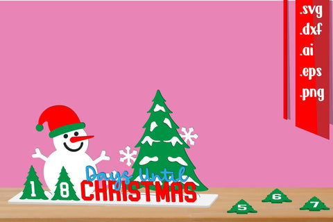3D Christmas Countdown - Days Until Christmas SVG zafrans studio 