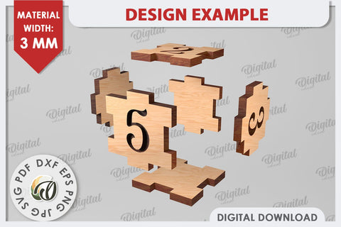 3D Christmas Countdown Laser Cut. Countdown Calendar SVG SVG Evgenyia Guschina 