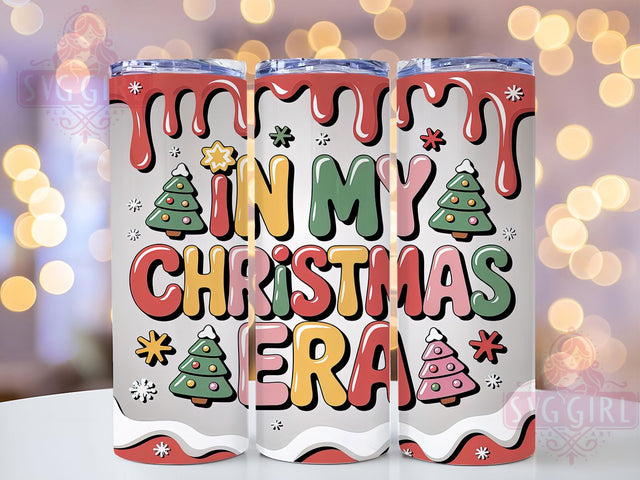 3D Christmas Era Retro Tumbler, 3D Inflated Holiday Art, Festive Retro Graphic, Cute Christmas Vibes, Modern Holiday Pattern, 20oz Tumbler, Sublimation Design Sublimation SvggirlplusArt 