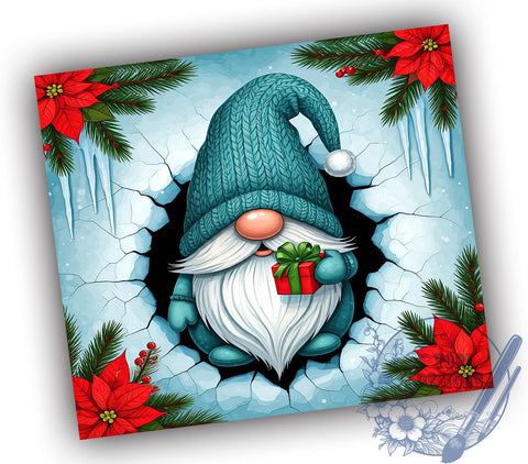 3D Christmas Gnome 20oz Tumbler Wrap, Gnome Tumbler, 20oz Tumbler, Sublimation Wrap, Holiday Decor, Custom Tumbler, Christmas Gift Sublimation ToriDesigns 