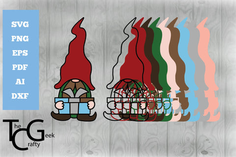 3D Christmas Gnome Set SVG The Crafty Geek 