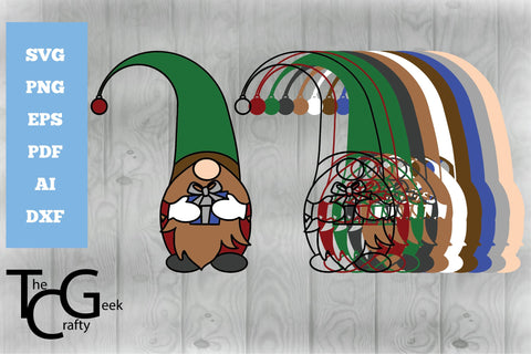 3D Christmas Gnome Set SVG The Crafty Geek 