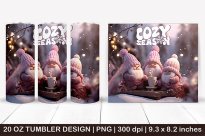 3D Christmas Gnome Tumbler, Christmas Gnome Tumbler Sublimation KsenyaArt 