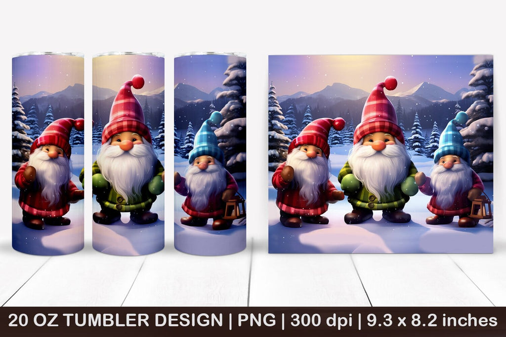 3D Knit Hat Gnome Tumbler