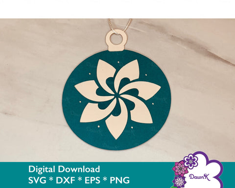 3D Christmas Mandala Flower Ornament SVG SVG DawnKDesigns 