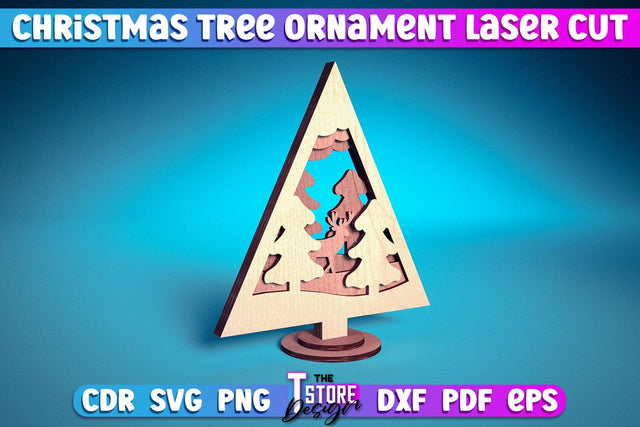 3D Christmas Ornament | Christmas Tree Decoration | Christmas Gift Idea | CNC File SVG The T Store Design 