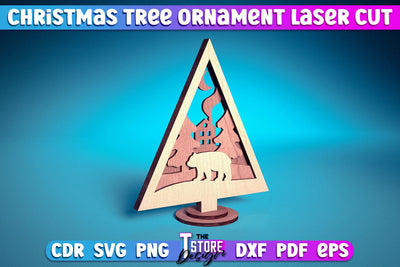 3D Christmas Ornament | Christmas Tree Decoration | Christmas Gift Idea | CNC File SVG The T Store Design 