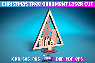 3D Christmas Ornament | Christmas Tree Decoration | Christmas Gift Idea | CNC File SVG The T Store Design 