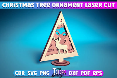 3D Christmas Ornament | Christmas Tree Decoration | Christmas Gift Idea | CNC File SVG The T Store Design 