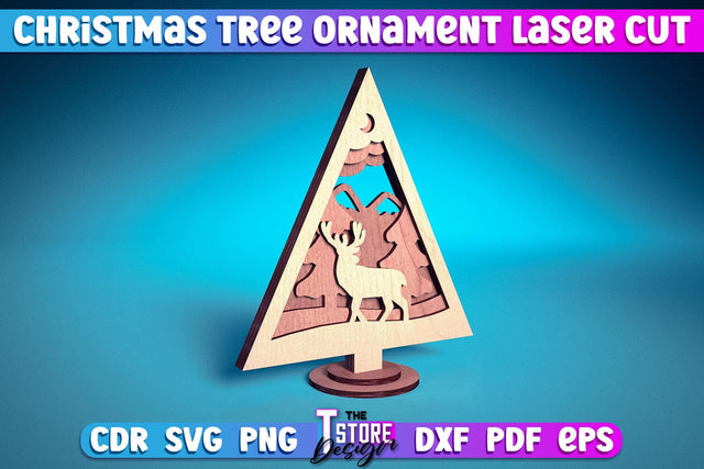3D Christmas Ornament | Christmas Tree Decoration | Christmas Gift Idea | CNC File SVG The T Store Design 
