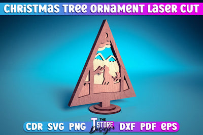 3D Christmas Ornament | Christmas Tree Decoration | Christmas Gift Idea | CNC File SVG The T Store Design 