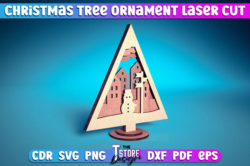 3D Christmas Ornament | Christmas Tree Decoration | Christmas Gift Idea | CNC File SVG The T Store Design 