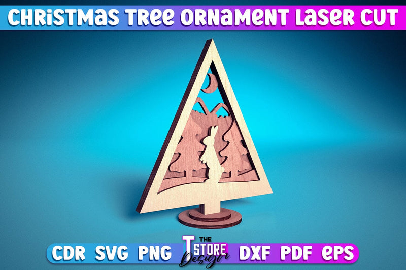 3D Christmas Ornament | Christmas Tree Decoration | Christmas Gift Idea | CNC File SVG The T Store Design 