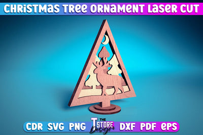 3D Christmas Ornament | Christmas Tree Decoration | Christmas Gift Idea | CNC File SVG The T Store Design 