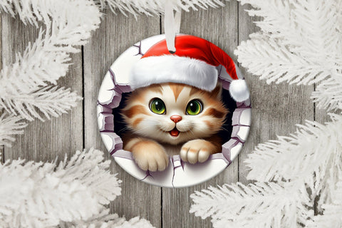 3d Christmas Ornament Sublimation Bundle Smashed Wall 17 PNG Sublimation OrangeBrushStudio 
