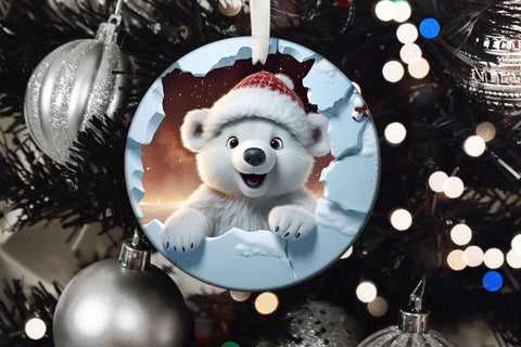 3d Christmas Ornament Sublimation Bundle Smashed Wall 17 PNG Sublimation OrangeBrushStudio 