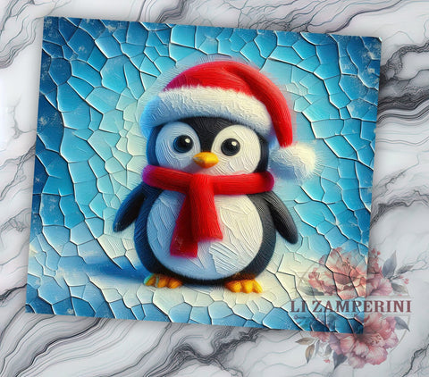 3D Christmas Penguin 20oz Tumbler Wrap PNG, Winter Cute Animal Tumbler Png, Straight & Tapered Tumbler Wrap, Instant Digital Download Sublimation Li Zamperini 