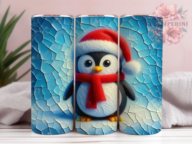 3D Christmas Penguin 20oz Tumbler Wrap PNG, Winter Cute Animal Tumbler Png, Straight & Tapered Tumbler Wrap, Instant Digital Download Sublimation Li Zamperini 