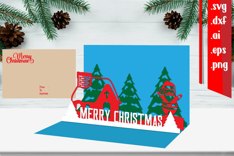 3D Christmas Pop-Up Card 3D Paper zafrans studio 