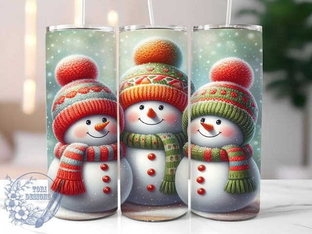 3D Christmas Snowman Tumbler, Holiday Snowman Wrap, Festive 3D Sublimation Design, 20oz Snowman Tumbler, Whimsical Christmas Art, Cute Holiday Mug, Frosty Snowman Cup Sublimation ToriDesigns 