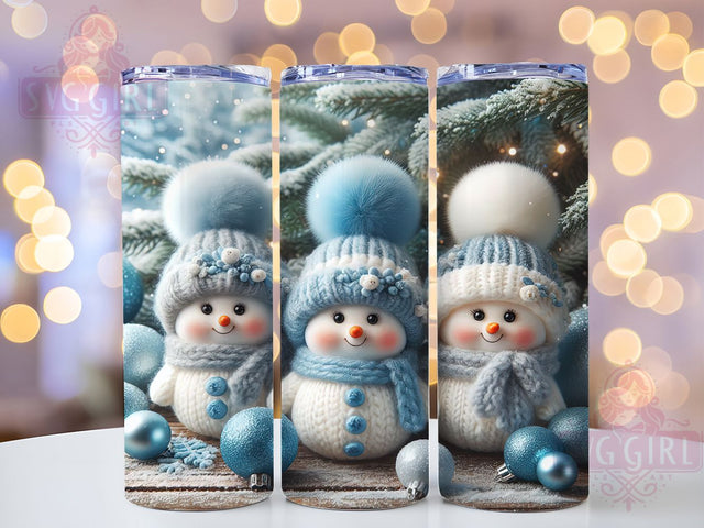 3D Christmas Snowman Tumbler, Winter Design, 3D Sublimation, Holiday Wrap, Festive Tumbler, 20oz Tumbler, Sublimation Print Sublimation SvggirlplusArt 