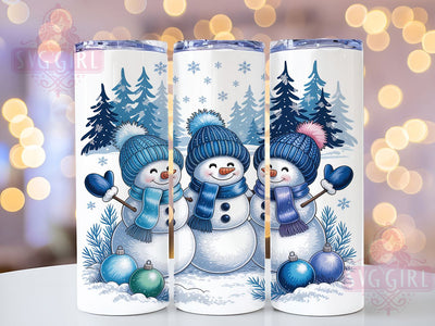 3D Christmas Snowman Tumbler, Winter Design, 3D Sublimation, Holiday Wrap, Festive Tumbler, 20oz Tumbler, Sublimation Print Sublimation SvggirlplusArt 