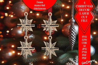 3D Christmas Stars Set SVG Laser Cut v13 SVG Sintegra 