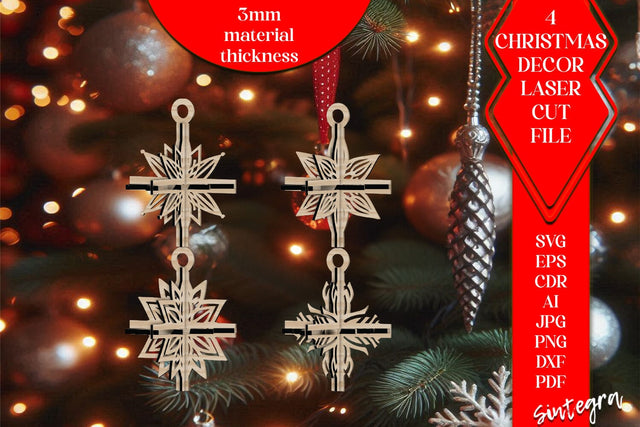 3D Christmas Stars Set SVG Laser Cut v15 SVG Sintegra 