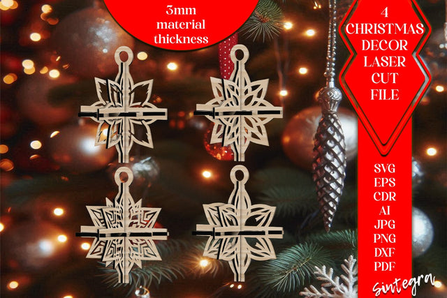 3D Christmas Stars Set SVG Laser Cut v18 SVG Sintegra 