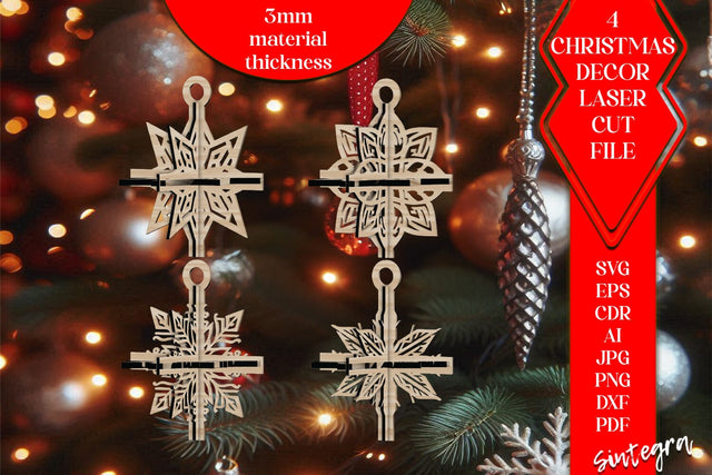 3D Christmas Stars Set SVG Laser Cut v19 SVG Sintegra 