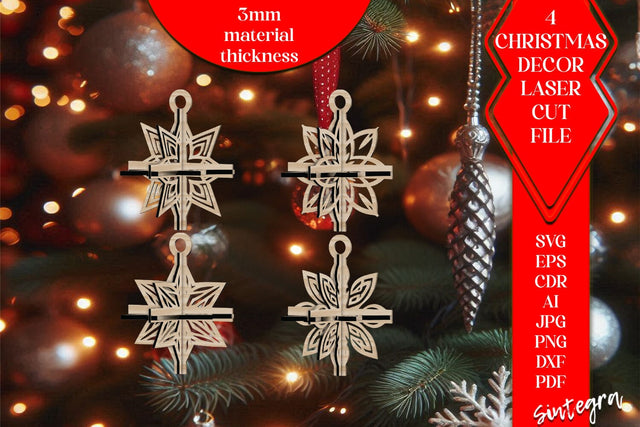 3D Christmas Stars Set SVG Laser Cut v20 SVG Sintegra 