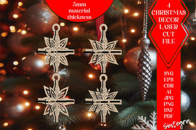3D Christmas Stars Set SVG Laser Cut v3 SVG Sintegra 