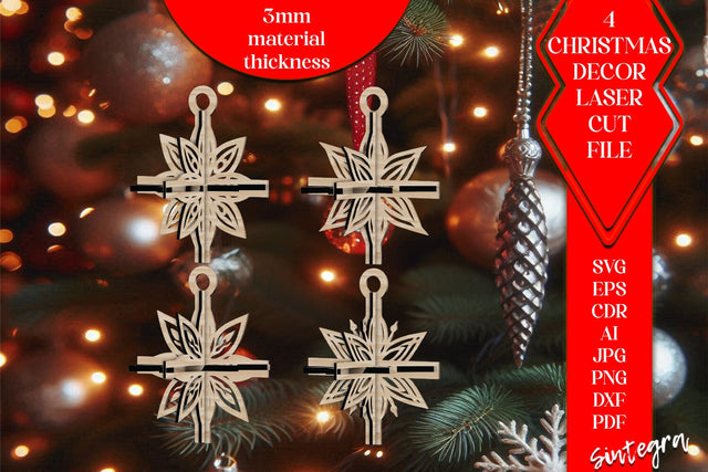 3D Christmas Stars Set SVG Laser Cut v3 SVG Sintegra 