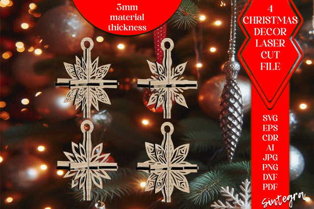 3D Christmas Stars Set SVG Laser Cut v4 SVG Sintegra 