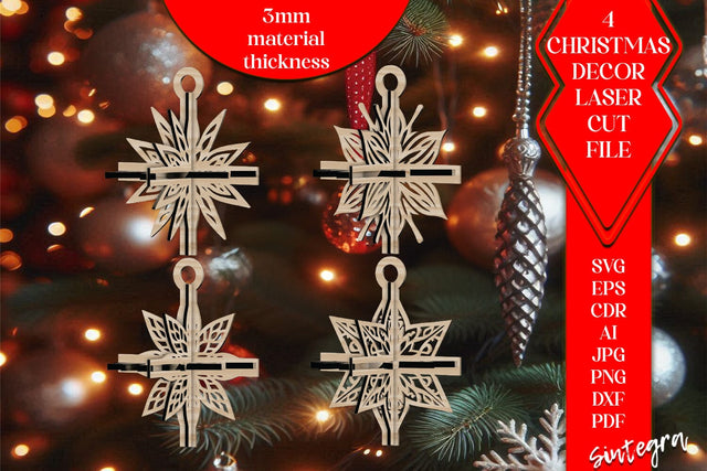 3D Christmas Stars Set SVG Laser Cut v5 SVG Sintegra 