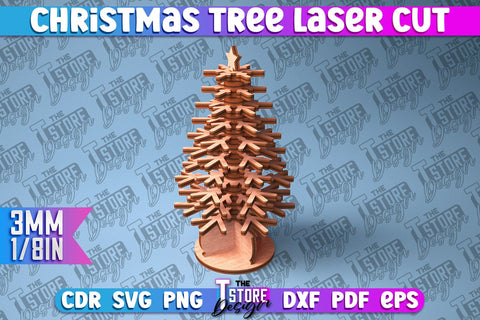3D Christmas Tree Bundle | Christmas Decoration | Gift Idea | 3D Models | CNC File SVG The T Store Design 