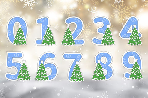 3d Christmas Tree numbers svg, Winter layered decoration 3D Paper AnastasiyaArtDesign 