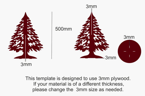3D Christmas Tree SVG Laser Cutting Template SVG Yuliya 